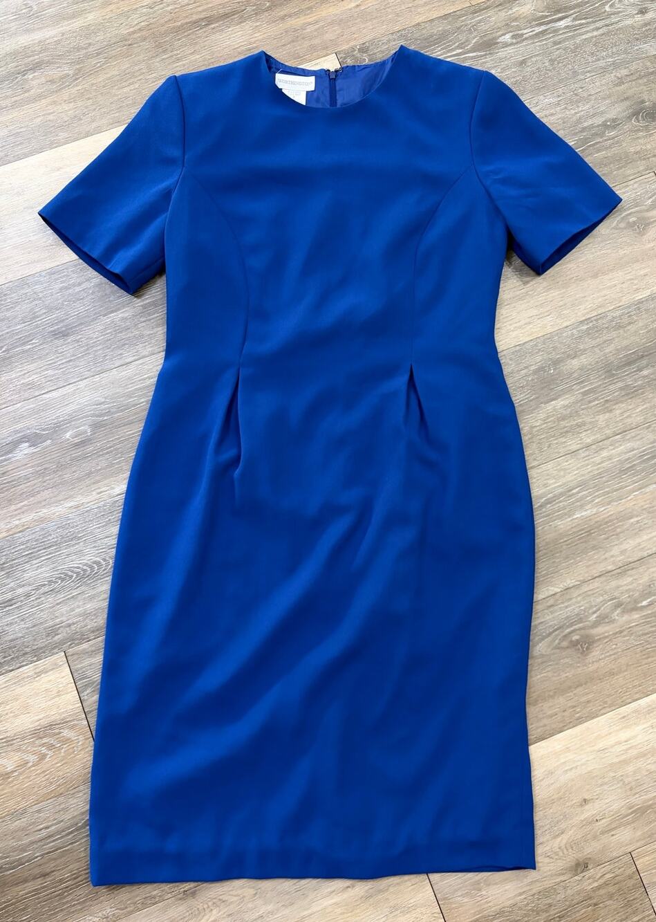Worthington Sheath Dress Blue Career Work Office Minimalist Size 8